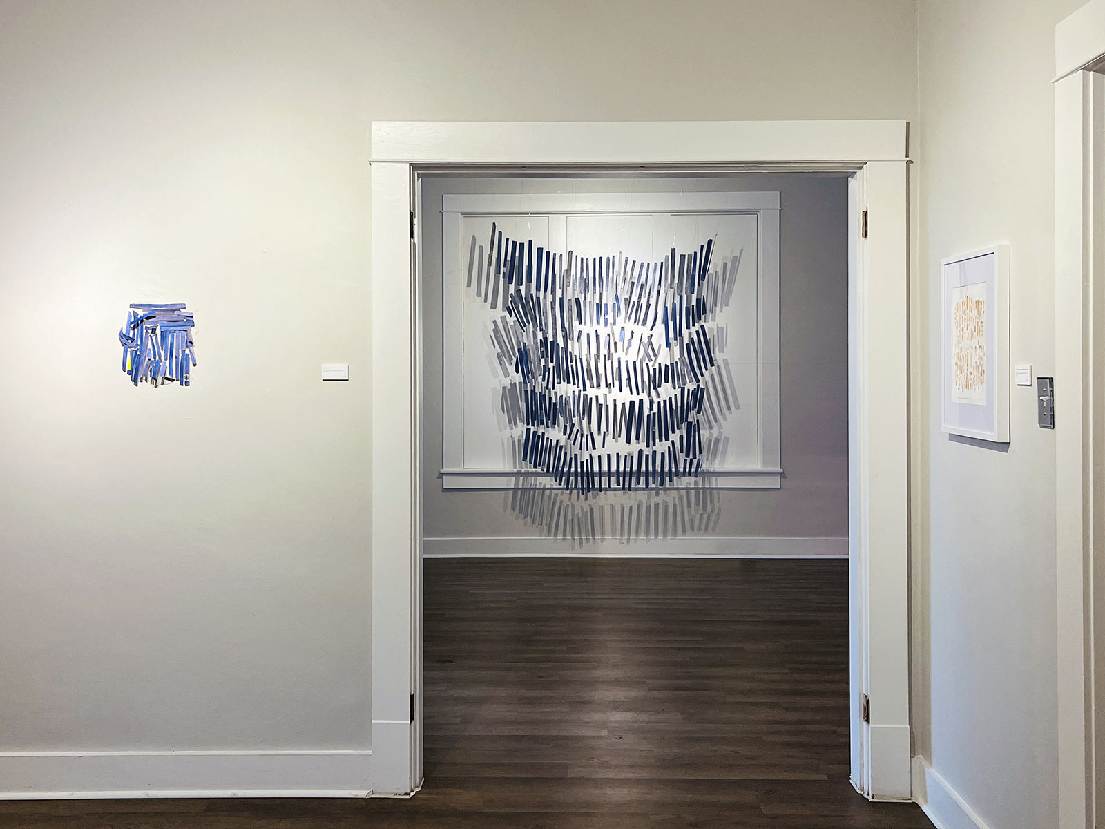 three artworks installation view